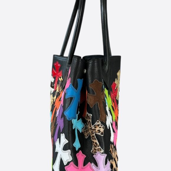Chrome Hearts Black Multicolor Cross Patch Tote Bag - Picture 2 of 7